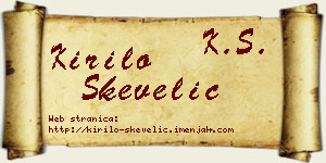 Kirilo Skevelić vizit kartica